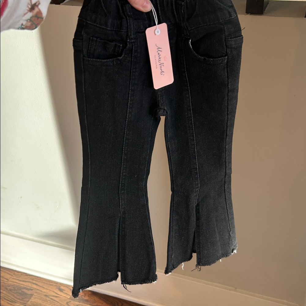 Black Flared Kids Jeans 2T